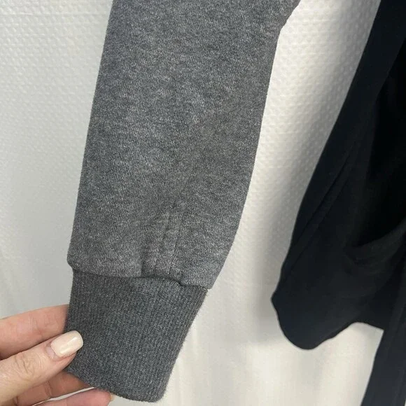 Standard James Perse Full Wrap Sweatshirt Coat Black Gray 2/ Medium Classic